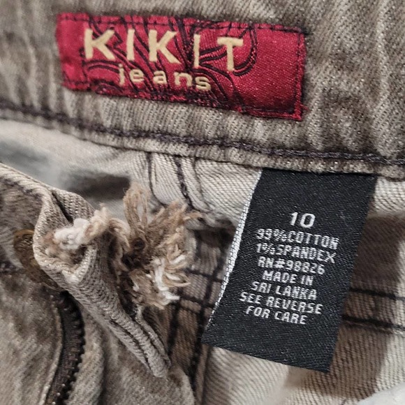 KIKIT 10 faded wash tan/brown jeans stretch slim boot - Picture 6 of 8